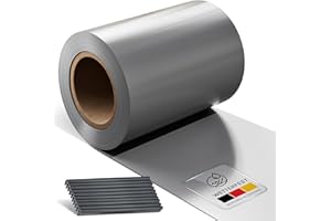 Juskys PVC Sichtschutzstreifen Doppelstabmatten Zaun - 35m x 19 cm - 30 Befestigungsclips - hellgrau - Zaunfolie Sichtschutz Windschutz Garten Gartenzaun