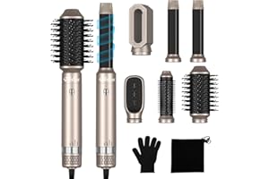 ‎UKLISS Air Styler Set 6 in 1, UKLISS 1000w Warmluftbürste Rundbürstenföhn, 30mm Air Curling Lockenstab, Multifunktionale
