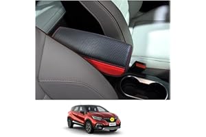 CDEFG Kompatybilny z Renault Captur 2 2020-2022, podłokietniki, pokrywa, ochrona przed zadrapaniami, do konsoli środkowej, ze sztucznej skóry, osłona na konsolę, akcesoria samochodowe (czerwony)