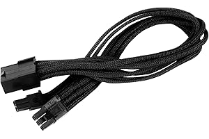 ‎SILVERSTONE SilverStone SST-PP07-PCIB - Netzteil-Verlängerungskabel 25cm 8pin auf PCI-E 6+2pin, schwarz