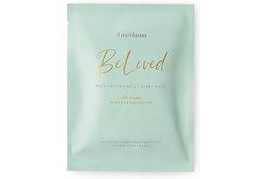 MEBLOOM BeLoved Feuchtigkeitsspendende Bauchmaske (40x60) cm - für den Bauch in der Schwangerschaft – schützt vor Dehnungsstreifen – aus natürlichen und biologischen Pflanzenstoffen