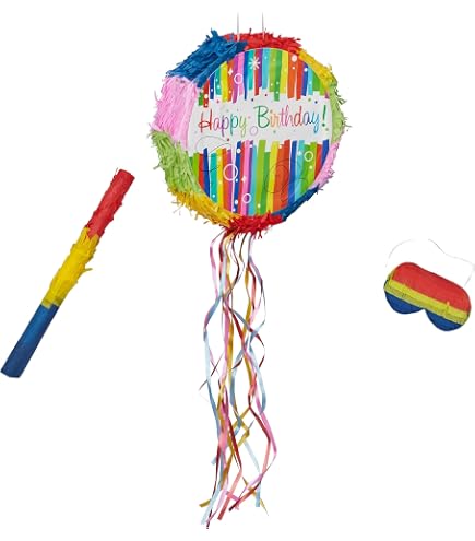 Piñata Âne Arc-en-Ciel Boland - 55x41 Cm, Parfaite Pour Anniversaires Enfants Et Fêtes