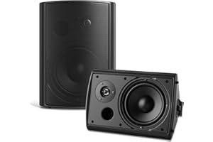 STUDIOFINIX 6,5 Zoll 400 Watt Wasserdicht Außenlautsprecher Outdoor-Lautsprecher 400W/Paar, Heavy Duty ABS Material für Patio Home Garage Poolside(Schwarz)
