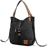 Sac à Bandoulière Sac à Dos, JOSEKO Sac à Main en Toile Occasionnel Multifonctionnel de Mode Sac à Dos de Voyage pour Femmes 