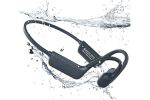 MONODEAL Cuffie da nuoto IP68 impermeabili con suono osseo Bluetooth 5.4, cuffie Bone Conduction Headphones con memoria lettore MP3 da 32 GB, cuffie aperte per nuoto corsa