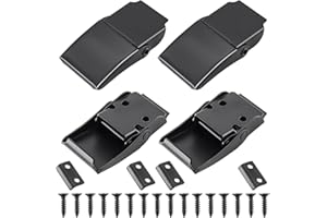 TOKSEO 4 Stück Spannverschluss,Bordwandverschluss Hebelverschluss Schnappverschluss Klein für Kisten Schrank Schublade Tür Fenster, Schwarz