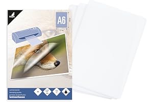 Kangaro Lot de 100 feuilles de plastification Format A6 111 x 154 mm 125 microns