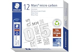 Staedtler Mars Micro Carbon 250 - Etui 12 Mines Graphite 0,5 Mm H