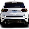 BOGAR TECH DESIGNS Rear Tail Light Hawk Eye Overlay Tint Cover Sticker Compatible with Jeep Grand Cherokee 2014-2021, Dark
