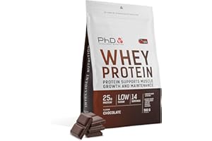PhD Nutrition Whey Protein en Polvo 500g Chocolate – Suplemento proteico alto en proteínas con 25g de proteína por porción, Informed Protein, enriquecido con cultivos bien tolerados