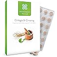 Healthspan Ginkgo & Ginseng | 120 Tablets | Ginkgo Biloba | Panax Ginseng Extracts | Iodine | Vitamin B3 | Vitamin B5 | Vegan