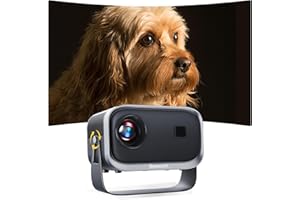 Proyector, 【Enfoque Eléctrico/Corrección Keystone】 Proyector Portátil con ±360° Rotación 13000L 1080P Proyectores, Jimveo WiFi 6 Bluetooth Projector para Movil iOS/Android/TV Stick/HDMI/USB y más