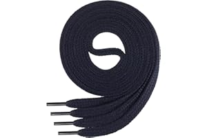 Di Ficchiano Schnürsenkel flach ø 7 mm I Sehr reißfeste Premium Schuhbänder aus 100% Baumwolle ideal für Sneaker Sportschuhe Freizeitschuhe Lederschuhe UVM I Shoe-Laces Längen 45-200cm cm