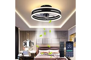 E27 Plafondventilatorlamp, RGB Kleur Veranderende Muziek