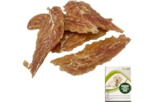 Dog Food Snacks Multipack – 4 Packs Munch & Crunch Premium Treats for Small Dogs - Total of 280 grams. Plus a Kerhoot Guide to Happy & Healthy Dogs Booklet - 5 Item Bundle. (Chicken Jerky)