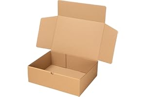 packer PRO Pack 25 Cajas Carton Envios Automontables para Ecommerce y Regalo Kraft, Mediana 33x25x10cm