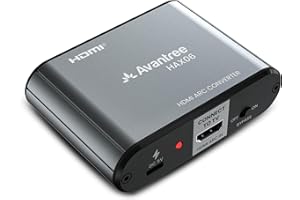 Avantree HAX06 - HDMI ARC Audio Extractor con bypass per TV, soundbar e cuffie contemporaneamente, uscite ottiche e RCA, supporta Dolby 5.1, controllo del volume CEC