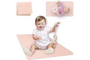 DALALA Cambiador Bebe Portatil Impermeable - Cambiador Plegable para Bolso Neceser Paseo o Viaje - Manta o Funda Cambiador de Diseño Elegante y Ligero - Ideal como Regalo Original Recien Nacido (Rosa suave)