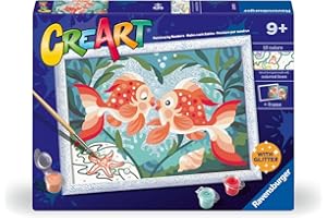 Ravensburger - Creart Pesci Innamorati | Kit Pittura Bambini | Dipingere Con I Numeri Include Tutto Il Necessario | Giochi Bambini 9 Anni O Più | Creart 9 Anni