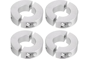 QUARKZMAN 4Stk Geteilte Stellringe 20mm 40mm AD 12mm Breite Aluminiumlegierung Tiefenanschlagringe Klemm für Stopfen Positionshalter Zahnräder Maschine Hilfsmittel Industrie Eloxierung