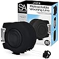 SA Products Wall Mounted Twin Cable Retractable Washing Line - 30m Long Clothes Line - Extendable Laundry Drying String Line Heavy-Duty Plastic & Polyvinyl - Ideal For Indoor & Outdoor Use