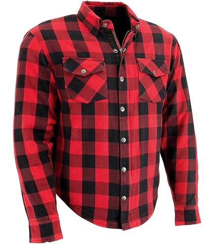 Camicia Biker In Flanella Con Cappuccio Plaid In Italia - Foto 7