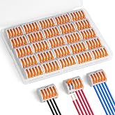 Flintronic 25 Pieces Electrical Connectors Cable, 5 in 2 Outside Terminal Blocks, Quick Electrical Connectors for Fixed Wires