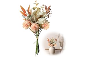 DesertBoy Flores Artificiales Decoracion, Peonias Artificiales, Flores Interiores, Hortensias Artificiales para Boda Arreglos Florales Pieza Central (Champán)