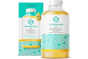 Symprove Probiotic, Pineapple Flavour, Fermented to a Level of at Least 10 Billion CFUs per 70ml Shot, Water-Based, Dairy & Gluten Free, Vegan (1 x 500ml)