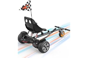 Gyroor K2 Go Kart Attachment for Kids & Adults, Adjustable Frame Length Seat for 6.5" - 10" Hoverboard Self Balancing Scooter