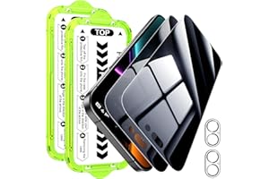 Esanik für iPhone 17 für Panzerglas Sichtschutz, 2x Sichtschutzfolie mit Auto-Dust-Eliminierung + 2x Kameraschutz, 9H Blickschutzfolie Anti-Spy Privacy Bläschenfrei Folie (2+2 Stück)