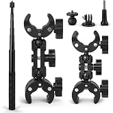 Motorcycle Mount Insta 360 X5 X4 X3 X6 GoPro Hero 13 dji Osmo Pocket 4 3 | Bike Handlebar Mount Kit with Invisible Selfie Sti