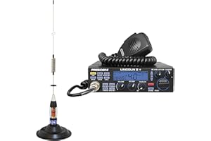 Kit Radio CB Président Lincoln II + Antenne CB PNI ML70, Longueur 70cm, 26-30MHz, 200W