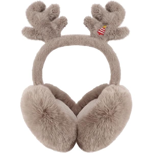 Paraorecchie invernali per bambini, a forma di volpe in stile cartone animato, in morbido pile, protezione per le orecchie, regolabili, per bambini e bambine, regalo per Natale e compleanno
