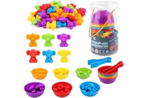 TALIFOCA Jeux Montessori 2 3 4 5 Ans Victse Jouet pour Comptage et Tri,Animaux Jouets éducatifs avec gobelets,Jeu de Motricité Fine Jouet Enfants Classification des Couleurs