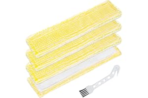 EATBALE Panni in Microfibra di Ricambio per Karcher WV2 Plus WV5 Premium WV6 Plus Premium per vetri aspirapolvere, Accessori Panni per la Pulizia con Spazzola per la Pulizia (Confezione da 4)