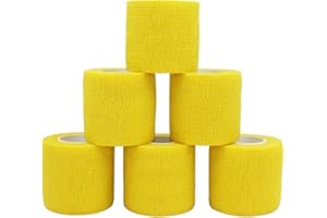 COMOmed - Vendaje médico microporoso y cohesivo, venda de crepé autoadhesiva, vendaje envolvente veterinario para caballos, caucho natural, 5 cm x 4,5 m