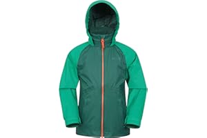 Mountain Warehouse Torrent Kids Waterproof Rain Jacket - Taped Seams Raincoat, Lightweight, Breathable, Girls & Boys - Autumn, Winter, Wet Weather