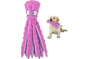 CPYOSN Squeaky Dog Toys, No Stuffing Crinkle Plush Chew Toys for Puppy Teething, Durable Interactive Soft Dog Toys for Small, Medium and Large Dogs