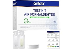 anlab Luftformaldehyd (HCHO) DIY-Test-Kit – verwendet für Luftqualitätstests, Detektor für Zuhause, Wohn, Geschäft, Hotel, Krankenhaus, Schule, Möbel, Auto