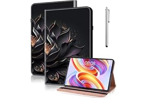 TUOLISG Étui de protection ultra fin pour Samsung Galaxy Tab S9 FE / S9 2023 11" avec stylet - Support multi-angle - Pour Galaxy Tab S9 FE 10,9"/S9 11" - Lotus violet