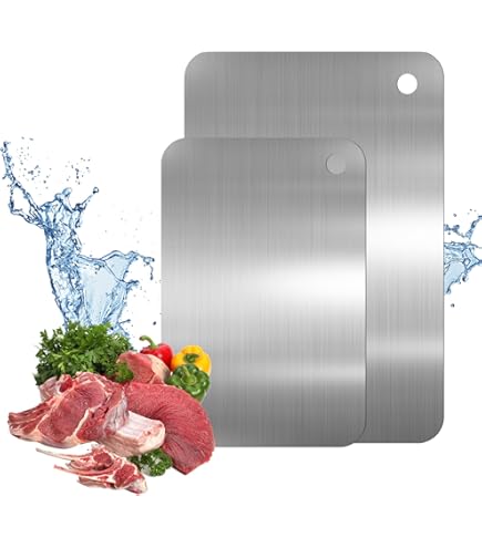 2 Taglieri In Acciaio Inox 304 - Doppia Faccia Per Carne, Verdura E Frutta - Foto 7