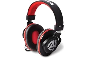 Numark HF175 - DJ Headphones with closed back over ear design, 40mm drivers, comfortable ear pads for mixing and dj monitoring, 3m cable included