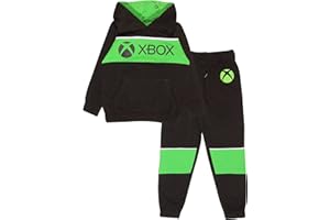 Popgear Xbox Text Logo Boys Hoodie and Joggers Set Black Fashion Niños