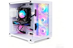 STGsivir PC Gamer Fixe,Ordinateur Gaming,GeForce RTX 3050 6Go GDDR6,Ryzen 7 5700X up to 4.6Ghz,16Go DDR4,1To SSD,WiFi 6,BT5.0,Ventilateur RGB x3,Windows11 Pro