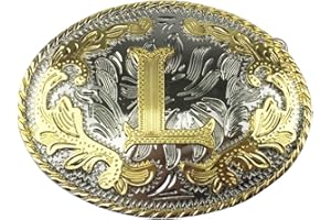 通用 LKMY Men's Belt Buckle,3D Golden Letter,Alphabet, Initial,Carving Belt Buckle A~Z,Western Vintage Style Cowboy Belt Buckles Jeans Accessory for Men Women Father's Day, Christmas, Birthday Gift