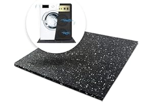 etm Antivibrationsmatte 60 x 60 x 0,5 cm - Gummimatte - Unterlage für Waschmaschine - zuschneidbare Schallschutzmatte, Schwingungsdämpfer, Rubber Mat, Dämmmatte, Waschmaschinenunterlage
