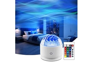 Fokky Proyector de Galaxias y Estrellas Real, Proyector Estrellas Recargable con 16 Efectos de Iluminación y Control Remoto, Luz Nocturna Infantil con Aurora, Lampara Aurora Boreal para Niños Adultos