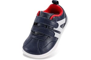 STQ KIDS STQ Barefoot Toddler Girls Boys Trainers Shoes Wide Toe Box School Sneakers Minimalist Tennis Kids Non-Slip First Walking Lightweight Breathable Running Shoe with Hook and Loop