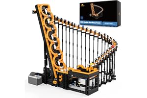 JMBricklayer Kit de construction électrique en marbre avec moteur, piste de harpe avec superbe balle de contraste et dessous de verre,Décoration de chambre de bureau,Cadeaux créatifs (1508 pièces)